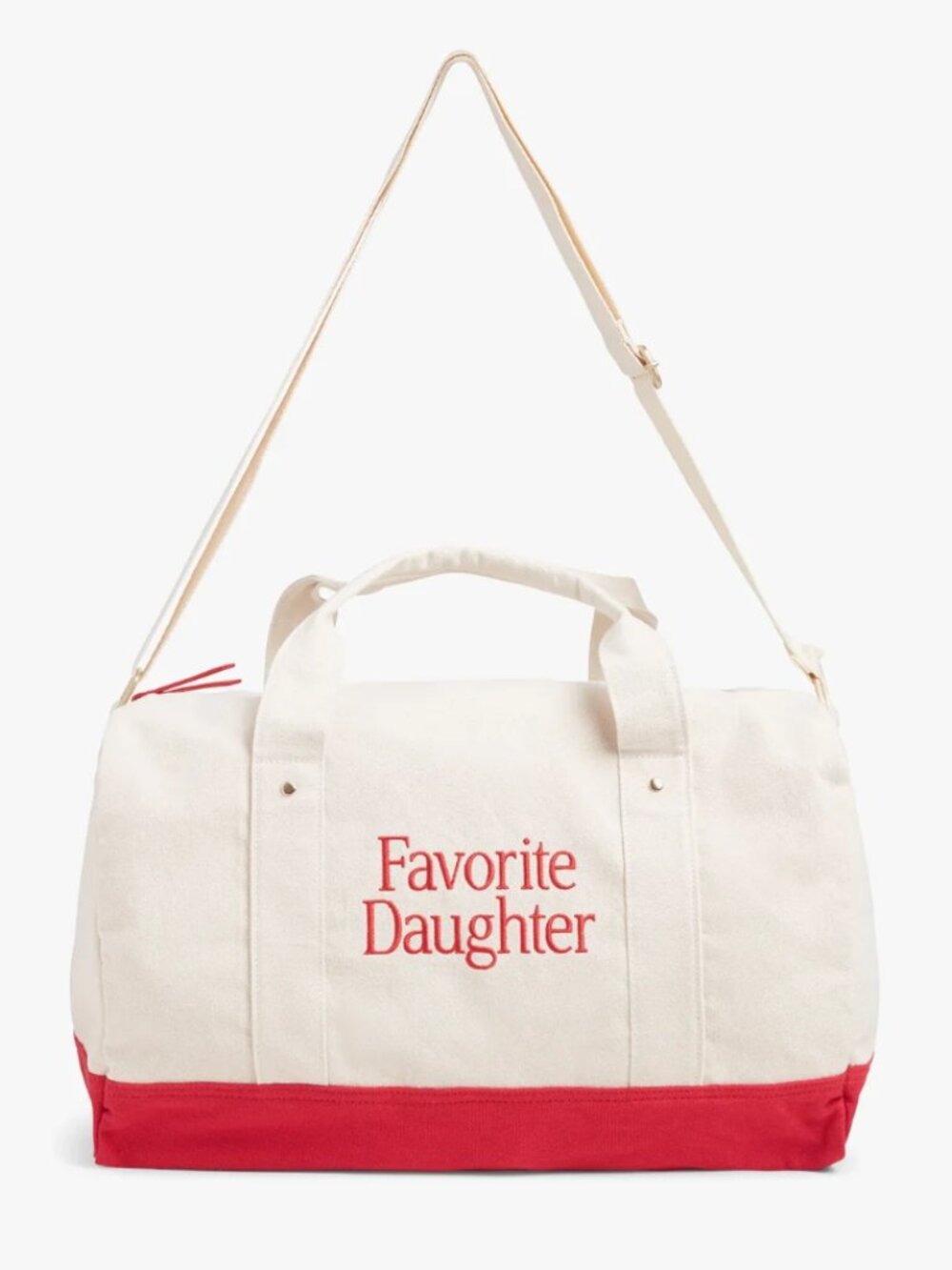 Favorite Daughter Canvas Duffle Bag Red NWT